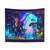 Psychedelic Mushroom Village Tapestry - Abstract Surreal Art
