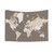 Earth Tones World Map Tapestry