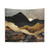 Copper and Gold Mountains Tapestry - Metallic Abstract Landscape Wall Art