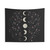 Celestial Botanicals Tapestry with Moon Phases, Stars & Floral Designs