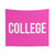 College Dorm Tapestry in Pink and White