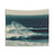 Surfer's Dream Black and White Wave Tapestry