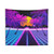 Vibrant Retrowave Tapestry Wall Hanging