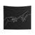 Creation of Adam Hands Black and White Tapestry