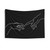 Creation of Adam Hands Black and White Tapestry