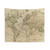 Vintage 1800 World Map Tapestry Wall Decor