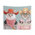 Colorful Cowboy Cats Tapestry Wall Hanging