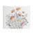 Hand Painted Wild Flower Tapestry with Blue Bird