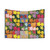 Warhol Inspired Flowers Tapestry - Colorful Pop Art Wall Hanging