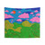 Retro Psychedelic Mountains Tapestry