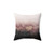 Modern abstract pink and gold gradient pillow