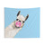 Cute Llama Tapestry with Bubble Gum Accent