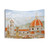Italy Florence Cathedral Duomo Watercolor Painting Tapestry