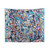 Modern Abstract Blue Composition Tapestry