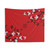 White Oriental Cherry Blossom Tapestry Art