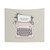 Motivational Typewriter Tapestry with Floral Design