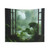 Vibrant Tropical Rainforest Digital Art Tapestry