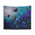 Blacklight Glow Tapestry with Vibrant Wolf Woods Design