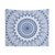 Blue and White Mandala Fractal Tapestry