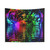 Blacklight Solar Reflections Abstract Tapestry