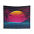 Retro Futuristic Landscape Tapestry