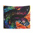 Colorful Autumn Snake Tapestry with Vibrant Scales and Leaves