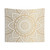 Gold Mandala Pattern Tapestry with Shimmery Design