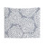 Grey and White Abstract Floral Tapestry