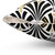 Art Deco Patterned Black and White Pillow