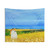 Haunting Wheat Field Tapestry with a ghostly figure