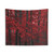 Red Forest Tapestry with Vibrant Autumn Leaves