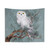 Snowy Owl Tapestry - Serene Winter Landscape Wall Art