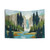Waterfall Vista Tapestry - Nature Wall Art