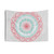 Teal and Coral Glow Medallion Tapestry Wall Art