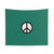 Green Peace Sign Tapestry for Indie Rock Decor