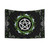 Green Witch Pentagram Tapestry - Nature Themed Wiccan Decor