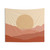 Minimalist Landscape Tapestry in Earthy Tones