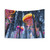 Electric Jellyfish Fantasy Forest Tapestry Wall Art