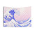 Pastel Aesthetic Japanese Tapestry Featuring the Great Wave