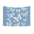 Blue Grey Butterfly Tapestry Wall Hanging