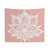 White Lotus Flower Tapestry in Rose Gold
