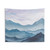 Blue Abstract Mountains Tapestry Wall Art
