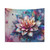Vibrant Lotus Flower Tapestry Wall Hanging