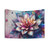 Vibrant Lotus Flower Tapestry Wall Hanging
