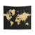 Sleek World Map Tapestry