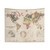Vintage Geological Map of the World Tapestry