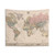 Vintage World Map (1852) Tapestry