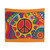 Psychedelic Peace Tapestry - Vibrant Boho Wall Hanging