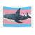 Transgender Pride Blahaj Shark Tapestry