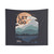 Let's Go Adventure Tapestry featuring minimalist mountain and travel design
